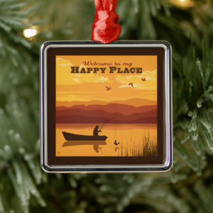Welkom op mijn gelukkige plek metalen ornament