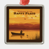 Welkom op mijn gelukkige plek metalen ornament (Voorkant)