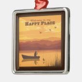 Welkom op mijn gelukkige plek metalen ornament (Links)