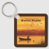 Welkom op mijn gelukkige plek sleutelhanger (Voorkant)