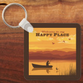 Welkom op mijn gelukkige plek sleutelhanger (Voorkant)