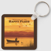 Welkom op mijn gelukkige plek sleutelhanger (Achterkant)