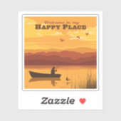 Welkom op mijn gelukkige plek sticker (Vel)