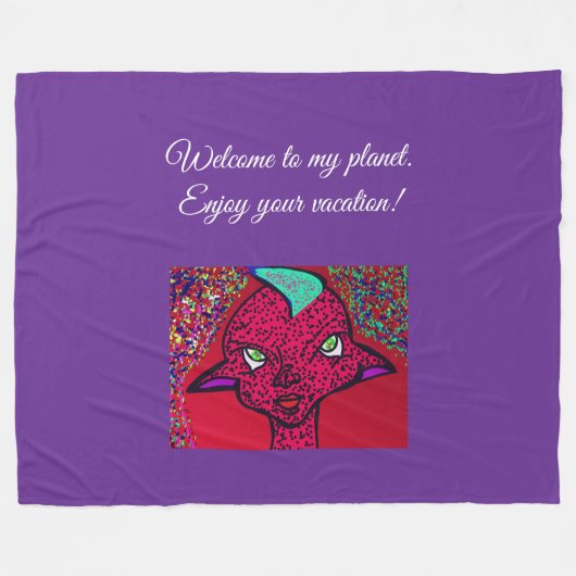 Welkom op mijn planeet fleece deken (Voorkant (Horizontaal))