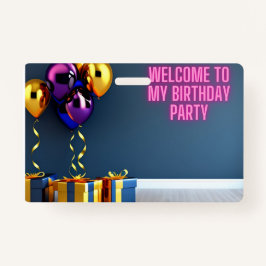 Welkom op mijn verjaardagsfeestje - Ballonnen & ge Badge