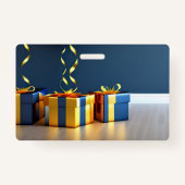 Welkom op mijn verjaardagsfeestje - Ballonnen & ge Badge (Achterkant)