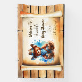 Welkom op ons Baby shower Gepersonaliseerd Spandoek (Verticaal)