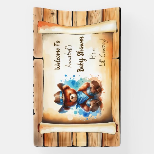 Welkom op ons Baby shower Gepersonaliseerd Spandoek (Verticaal)