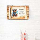 Welkom op ons Baby shower Gepersonaliseerd Spandoek (Insitu)