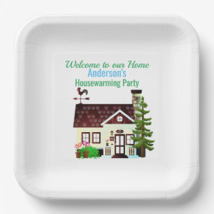 Welkom op ons huis / Housewarming Party Papieren Bordje