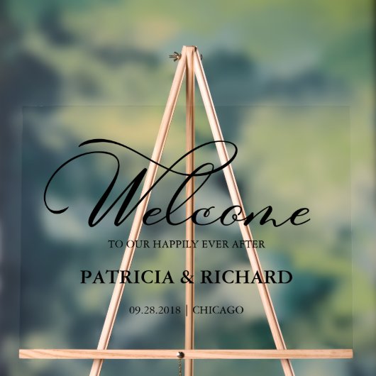 Welkom op onze Beginnende Bruiloft Welkomstbord Acryl Bord (Neutraal)