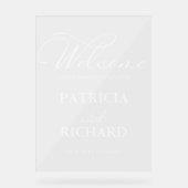 Welkom op onze Beginnende Bruiloft Welkomstbord Acryl Bord (Voorkant)