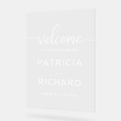 Welkom op onze Beginnende Bruiloft Welkomstbord Acryl Bord (Hoek)