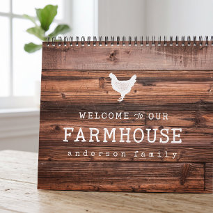 Welkom op onze boerderij landelijk hout kalender