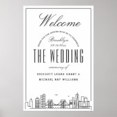 Welkom op onze Brooklyn bruiloft! Poster (Voorkant)