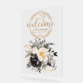 Welkom op onze bruiloft acryl teken acryl bord (Hoek)