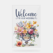 Welkom op onze bruiloft acryl teken acryl bord (Voorkant)