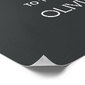 Welkom op onze bruiloft Floral Poster (Hoek)