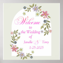 Welkom op onze bruiloft Foam Boards Poster
