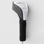 Welkom op onze bruiloft golfheadcover (Schuin)