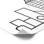 Welkom op onze bruiloft in Atlanta! Poster (Hoek)