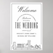 Welkom op onze bruiloft in Baltimore! Poster (Voorkant)