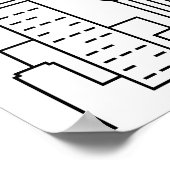 Welkom op onze bruiloft in Baltimore! Poster (Hoek)