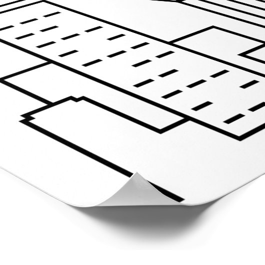 Welkom op onze bruiloft in Baltimore! Poster (Hoek)