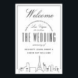 Welkom op onze bruiloft in Las Vegas! Poster<br><div class="desc">Groet de goede mensen die van heinde en verre reisden om naar jullie huwelijksceremonie te komen met dit prachtige welkom poster! Het is zeker om een glimlach op hun gezicht te toveren als ze de kerk, de balzaal of de locaties van uw ceremonie binnenlopen en dienen als waardering voor hun...</div>