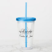 Welkom op onze bruiloft Voeg naam toe Acryl Drinkbeker (Voorkant)