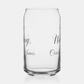 Welkom op onze bruiloft Voeg naam toe Blikvorm Glas (Rechts)