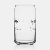Welkom op onze bruiloft Voeg naam toe Blikvorm Glas (Rechts)