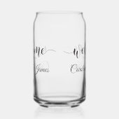 Welkom op onze bruiloft Voeg naam toe Blikvorm Glas (Links)