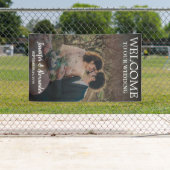 Welkom op onze bruiloft volledige foto bruiloft spandoek (Insitu)