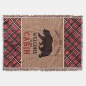 Welkom op onze Cabin in a Burlap and Pset Deken (Voorkant)