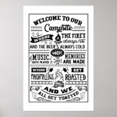 Welkom op onze camping: Omarm het buitenleven Poster (Voorkant)