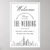 Welkom op onze Chicago bruiloft! Poster (Voorkant)