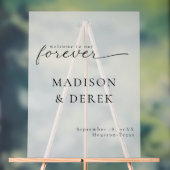 "WELKOM OP ONZE EEUWIGE" bruiloft Acryl Bord (Neutraal)