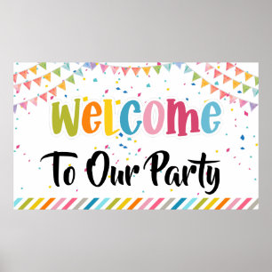 Welkom op onze feestbanner poster