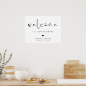 Welkom op onze Forever Elegant Bruiloft Poster (Keuken)
