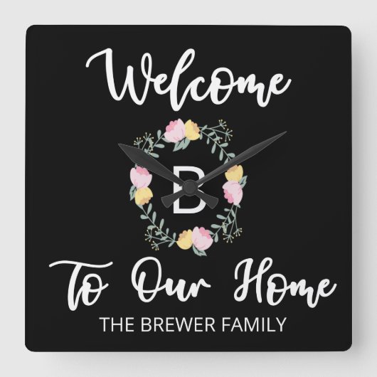 Welkom op onze gepersonaliseerde klok (Voorkant)