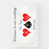 Welkom op onze grote Las Vegas bruiloft banner tek (Verticaal)