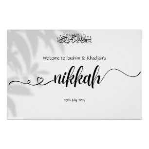 Welkom op onze Nikkah - Islamitisch Huwelijk Bord Perfect Poster
