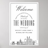 Welkom op onze Pittsburgh bruiloft! Poster (Voorkant)