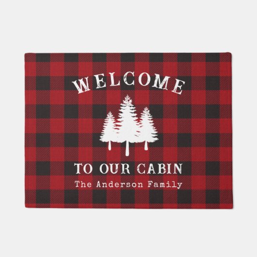 Welkom op onze rode buffelstaafjes deurmat (Voorkant)