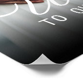 Welkom op onze trouwdag Zwart-Wit Chic receptie  Poster (Hoek)