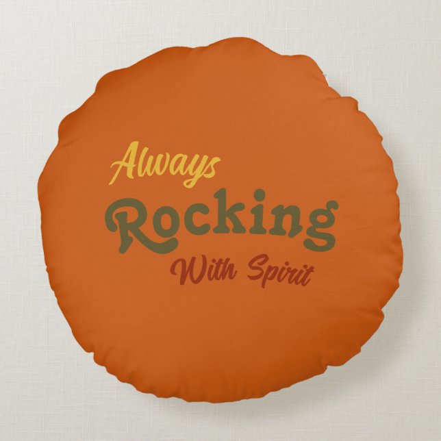 Welkom op onze veranda / Altijd / Herfstkleuren / Rond Kussen (Achterkant)