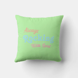 Welkom op onze veranda / altijd / lente kleuren / kussen