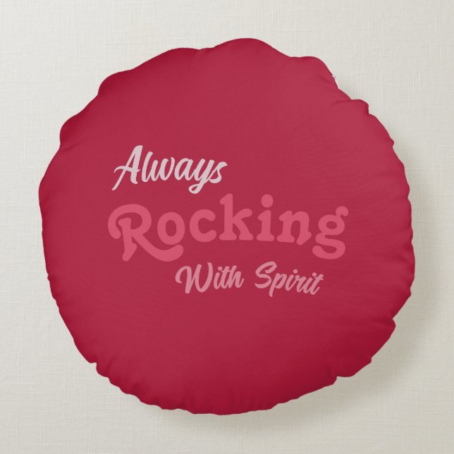 Welkom op onze veranda / Altijd / Valentijn / Rond Kussen (Achterkant)