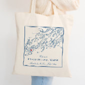 Welkom op Peaks Island Maine Casco Bay Weddenschap Tote Bag